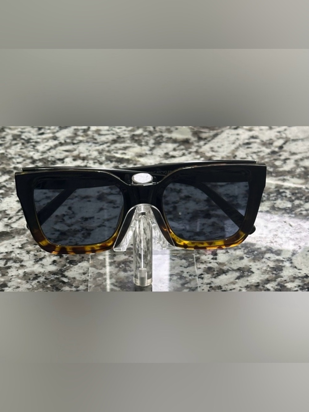 Aire Tortoise and Black Square Frame Sunglasses - Picture 4 of 4